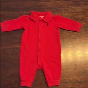 Ralph Lauren 3 mo boys Red    One Piece